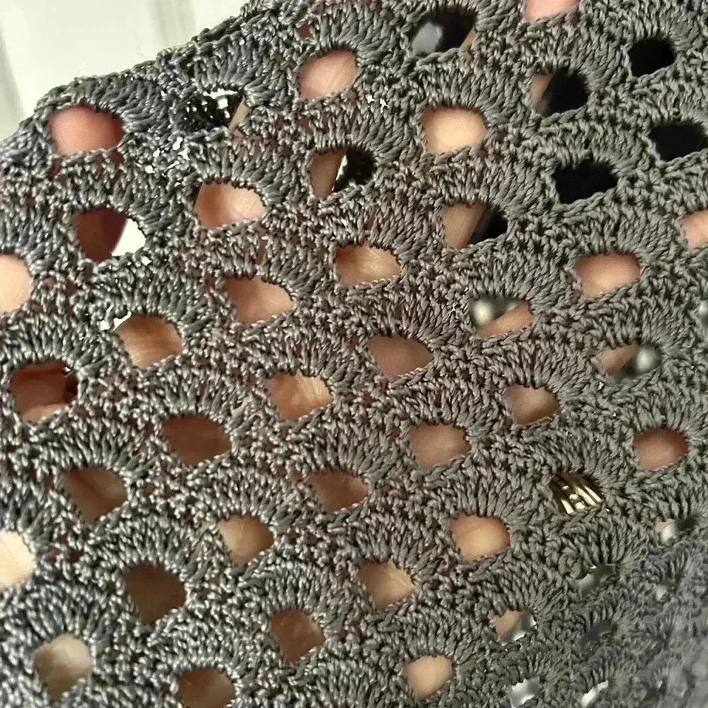 Aritzia Grey Daiquiri Crochet Dress Size Small - Picture 6 of 10